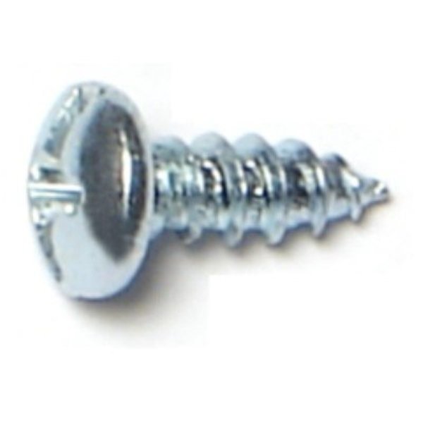 Midwest Fastener Sheet Metal Screw, #6 x 3/8 in, Zinc Plated Steel Pan Head Combination Drive, 100 PK 03157